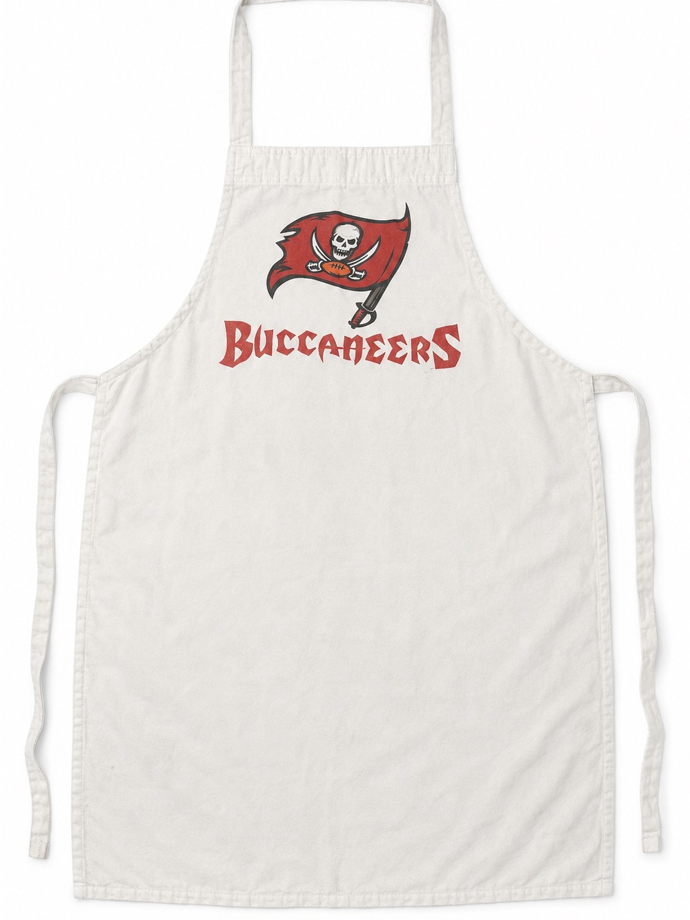 Tampa Bay Buccaneers NFL Cooking Apron Cream White Logo Kitchen BBQ Chef